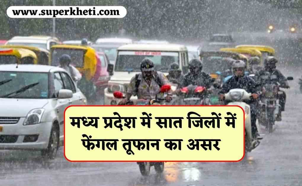 MP Weather Update: मध्य प्रदेश में सात जिलों में फेंगल तूफान का असर, मौसम विभाग का बारिश को लेकर अलर्ट